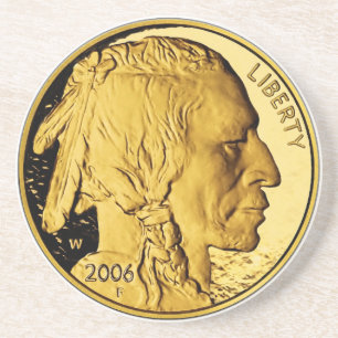 2006 Amerikaner-Büffel-Beweis-Goldbarren-Münze Getränkeuntersetzer