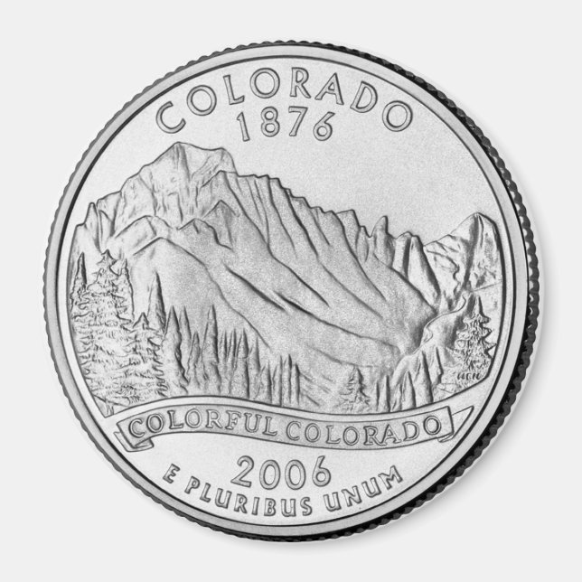2006 Colorado Staat Quarter Magnet (Vorne)