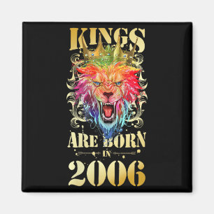 2006 Geboren King Krone Löwe Geburtstagszitat Magnet