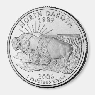 2006 North Dakota Staat Quarter Magnet