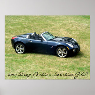 2007 Deep Blue Pontiac Solstice GXP Picture Poster