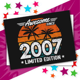 2007 Geboren Limited Edition Retro Awesome Seit 20 Postkarte
