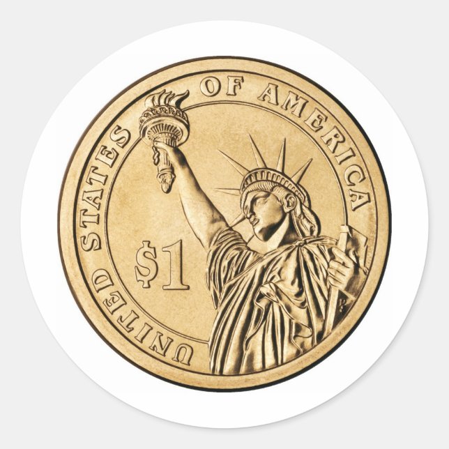 2007 Präsident 1 Dollar Münze aus U.S. Münze Runder Aufkleber (Vorderseite)