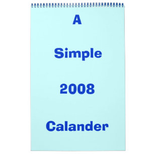 2008, Calander, A, Simple Kalender