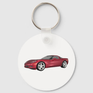 2008 Corvette: Sportwagen: Candy Apple Finish: Schlüsselanhänger