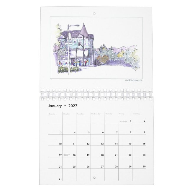 2008 Skizze-Kalender Kalender (Jan 2027)