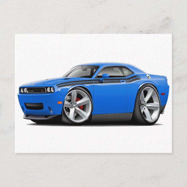 2009-11 Challenger RT B5 Blue-Black Car Postkarte (Vorderseite)