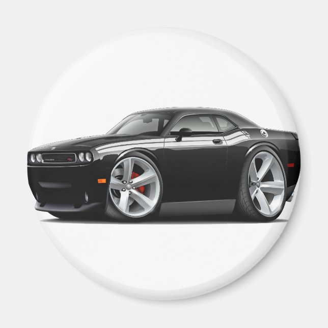 2009-11 Challenger RT Black-White Car Magnet (Vorne)