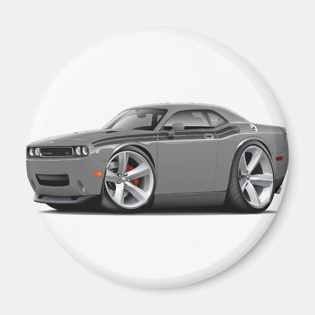 2009-11 Challenger RT Gray-Black Car Magnet (Vorne)