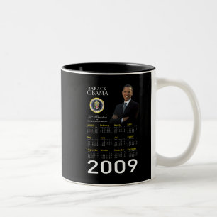 2009 Keepake-Tasse - Amtseinführung von Obama Zweifarbige Tasse