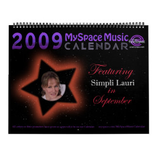 2009 MYSPACE MUSIK-KALENDER, der SIMPLI LAURI Kalender
