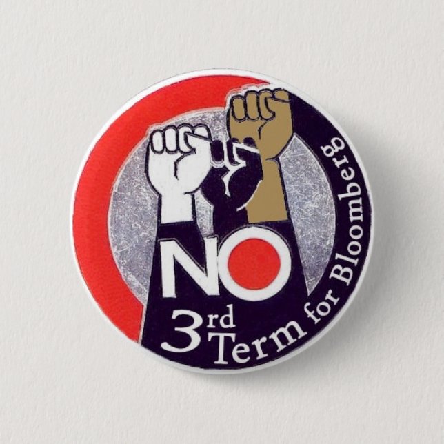 2009 NY Bürgermeister Anti-Bloomberg Pin Button (Vorderseite)
