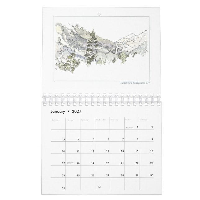 2009 Skizze-Kalender Kalender (Jan 2027)