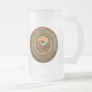 [200] Ägyptischer Sonnengott Ra Mattglas Bierglas