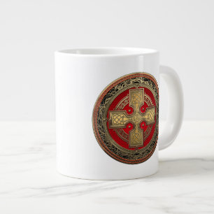 [200] Altes keltisches Sacred Gold Knot Cross Jumbo-Tasse