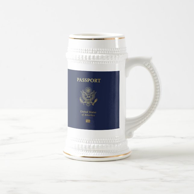 [200] American Passport Cover Bierglas (Rechts)