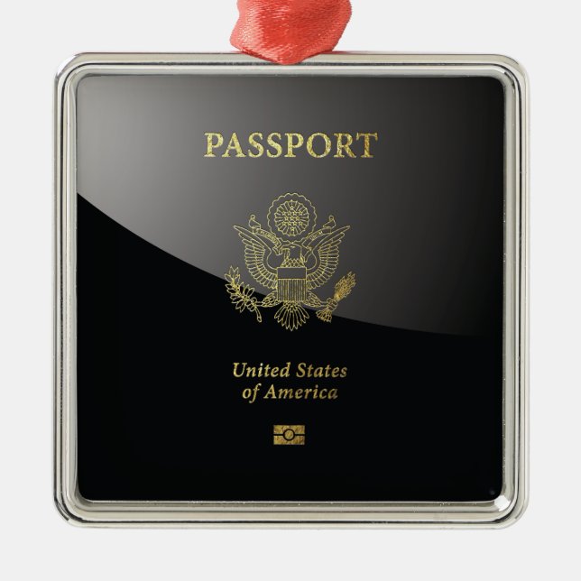 [200] American Passport Cover Ornament Aus Metall (Vorne)