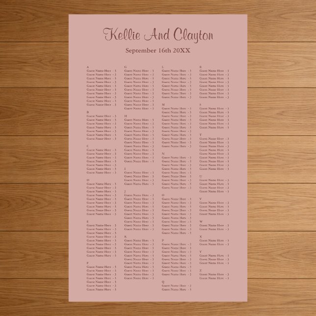 200 Cinnamon Rose Einfache Hochzeitskarte Poster (Von Creator hochgeladen)