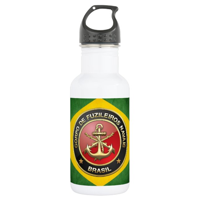 [200] Corpo De Fuzileiros Navais [Brasilien] (CFN) Edelstahlflasche (Vorderseite)
