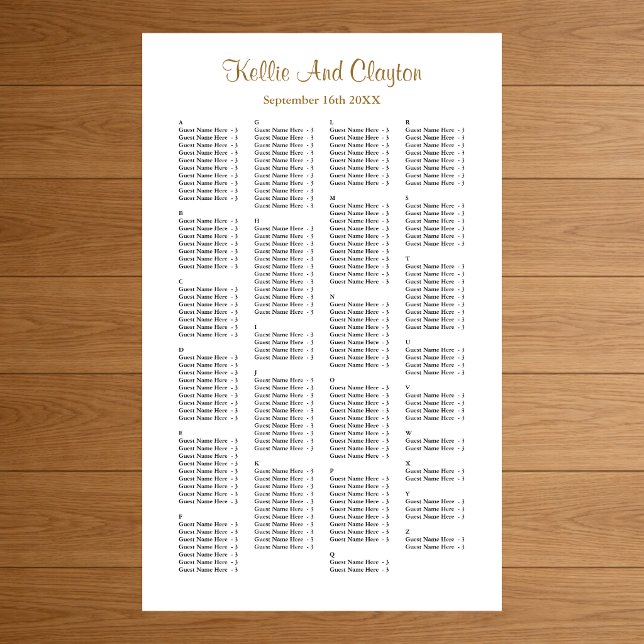 200 einfache Hochzeitssitzkarte Poster (Von Creator hochgeladen)