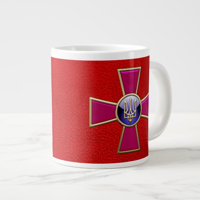 [200] Emblem der ukrainischen Streitkräfte Jumbo-Tasse (Vorderseite Rechts)