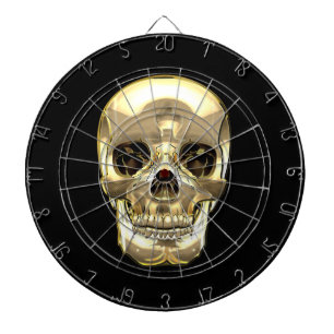 [200] Golden Human Skull Dartscheibe