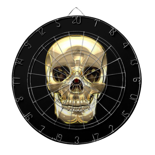 [200] Golden Human Skull Dartscheibe (vorne)