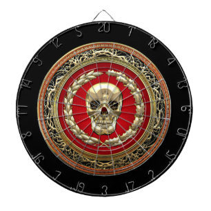 [200] Goldener Totenkopf Dartscheibe