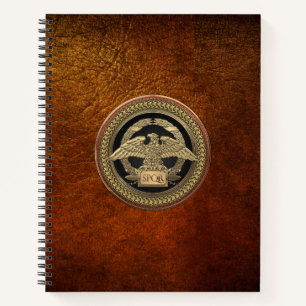 [200] Goldrömischer Kaiseradler auf Goldmedaille Notizbuch