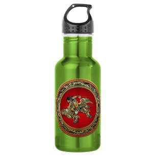 [200] Hokusai - Shoki Riding Shishi Lion Trinkflasche