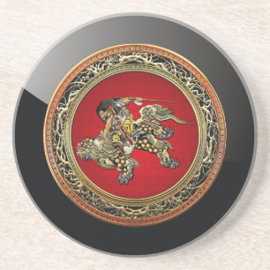 [200] Hokusai - Shoki Riding Shishi Lion Untersetzer