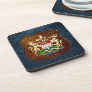 [200] Hongkong Historischer Wappen 1959-1997 Getränkeuntersetzer