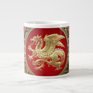 [200] Isländischer Drache, Landvættir [Gold] Jumbo-Tasse