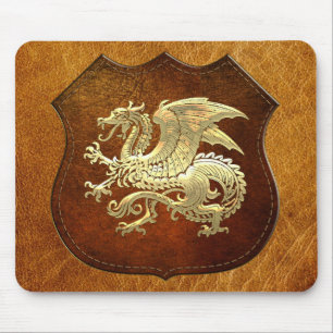 [200] Isländischer Drache, Landvættir [Gold] Mousepad
