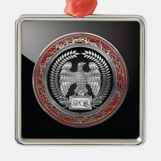 [200] Kaiseradler Silver Ornament Aus Metall (Vorne)