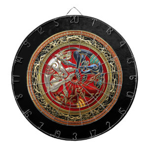 [200] Keltische Schätze - Drei Hunde auf Gold Dartscheibe