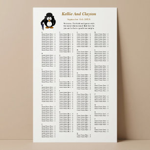 200 Lustige Pinguin Begrüßer Hochzeit Sitzplan Poster