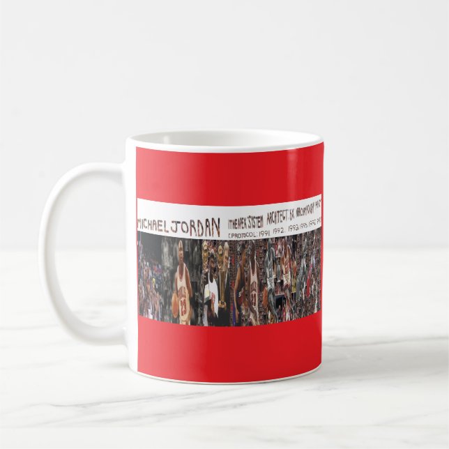 200 Porträts von Michael Jordan Kaffeetasse (Links)