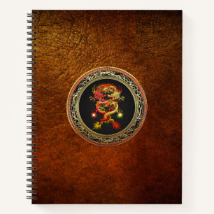 [200] Rote und Gelbe Drachen Notizbuch