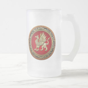 [200] Sacred Gold Griffin Mattglas Bierglas
