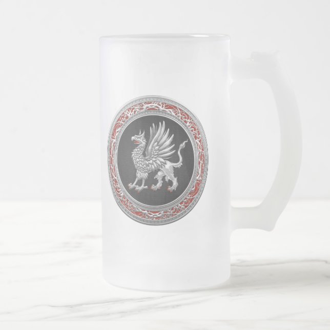 [200] Sacred Silver Griffin Mattglas Bierglas (Rechts)