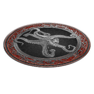 [200] Sacred Silver Octopus in Defensive Posture Schneidebrett