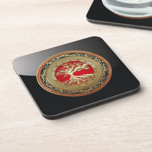 [200] Schatzkammer: Keltischer Baum des Lebens [Go Untersetzer (Linke Seite)