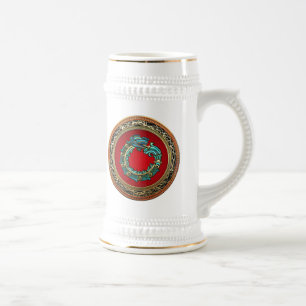 [200] Schlangengott Quetzalcoatl [Jade] Bierglas