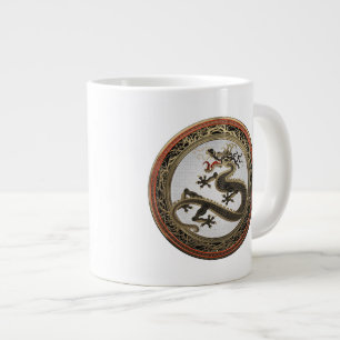 [200] Schwarzer und Gold Heiliger Ostdrache Jumbo-Tasse