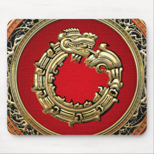 [200] Serpent God Quetzalcoatl [Gold] Mousepad