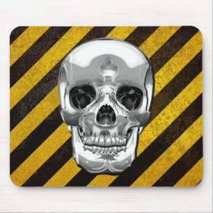 [200] Silver Human Skull Mousepad
