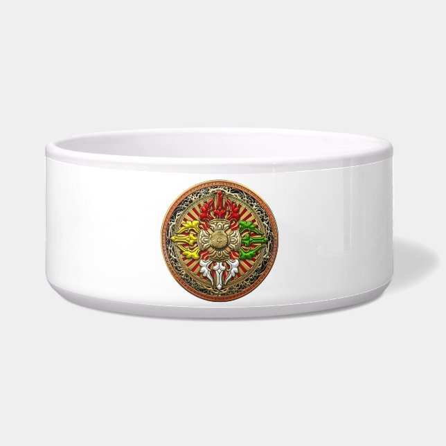 [200] Tibetischer Doppeldorje Mandala Napf (Vorderseite)