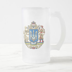 [200] Ukraine: Proposed Greater Coat of Arms Mattglas Bierglas
