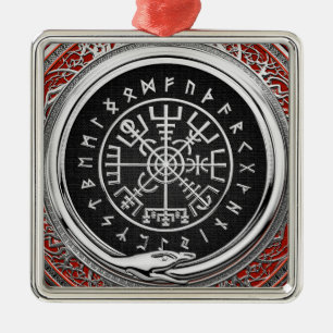 [200] Vegvisir - Viking Silver Magic Runic Compass Ornament Aus Metall